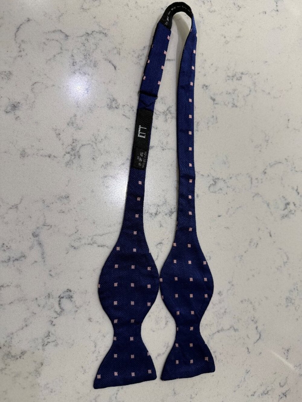 Authentic Dunhill Silk Self-Tie Bow Tie